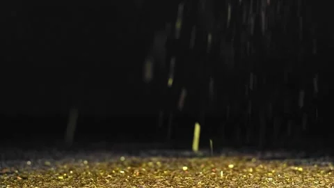 Abstract background, texture. gold sequins falling Stock Footage 222003953