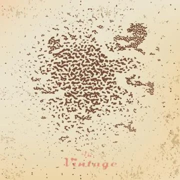 Abstract background texture of ink strokes in vintage style Stock Illustration