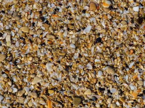 Abstract background texture of multi-colored sea pebbles Stock Photos