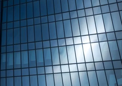 Abstract background texture with reflected in windows of modern office building Stock Photos