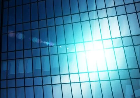 Abstract background texture with reflected in windows of modern office building Fotos de archivo