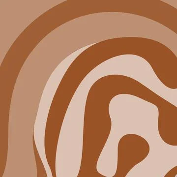 Abstract background texture in trendy coffee shades with wavy rounded lines Illustrazione stock