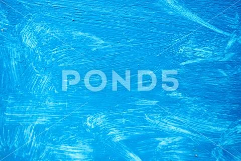 Abstract background with textured strokes of blue paint on the wooden surface Stock Illustration