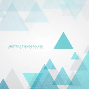 Abstract background textures by turquoise triangles. Stock Illustration