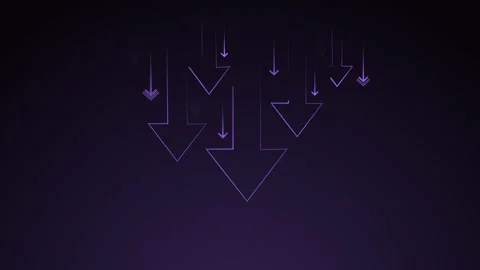 Abstract background with thin arrows pointing downward,showing decline fall.. Vidéo 337267039