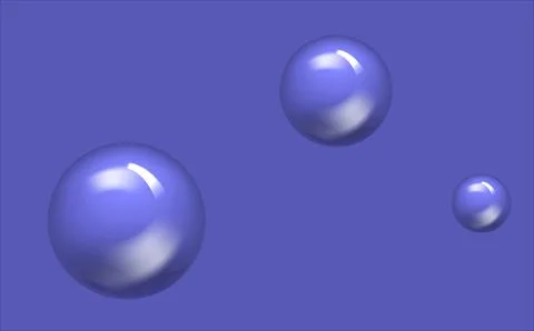 Abstract background with three big and small balls in purple. Copy space. Stock Illustration