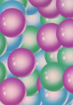 Abstract background with three-dimensional balls Illustrazione stock