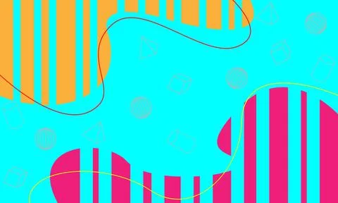 Abstract background with three-dimensional shapes Stock Illustration