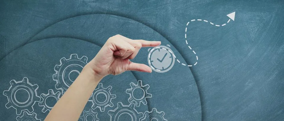 Abstract background. Time management concept for business success with future Stock Illustration