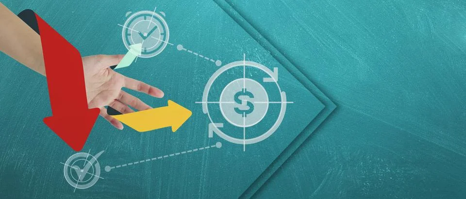 Abstract background. Time management in future life and business and healthcare Stock Illustration