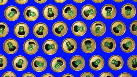 Abstract background with tin cans of summer drinks Stock Photos