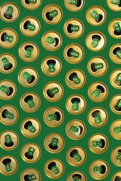 Abstract background with tin cans of summer drinks Stock-Fotos