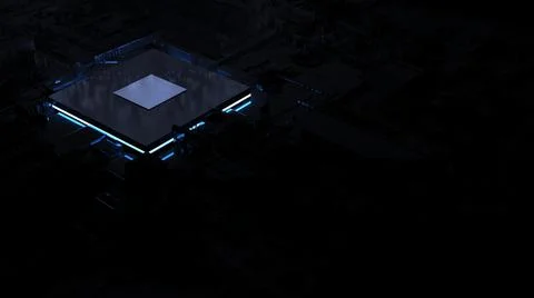 Abstract background on the topic of computer technology. 3d render 스톡 사진