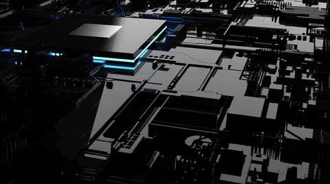 Abstract background on the topic of computer technology. 3d render Stock-Fotos