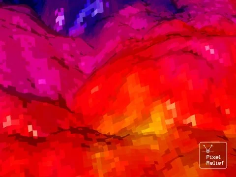 Abstract background with topographic landscape map and pixelated structure wi Stockillustratie