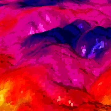 Abstract background with topographic landscape map and pixelated structure wi Stock Illustration