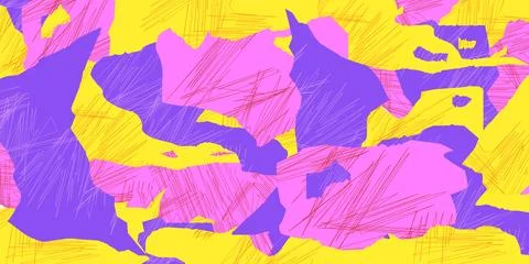 Abstract background with torn grain color paper pieces with scribbles, vint.. Stock Illustration