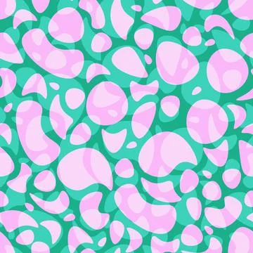 Abstract background with translucent flowing shapeless liqued drops Stock Illustration