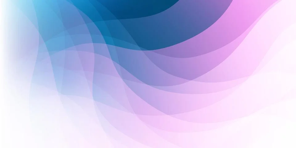 Abstract background with translucent wavy, curvy shapes, soft gradient colo.. Stock Illustration