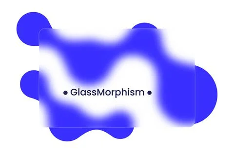 Abstract background. Transparent frame in glass morphism style Illustrazione stock