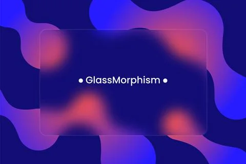Abstract background. Transparent frame in glass morphism style 库存插图