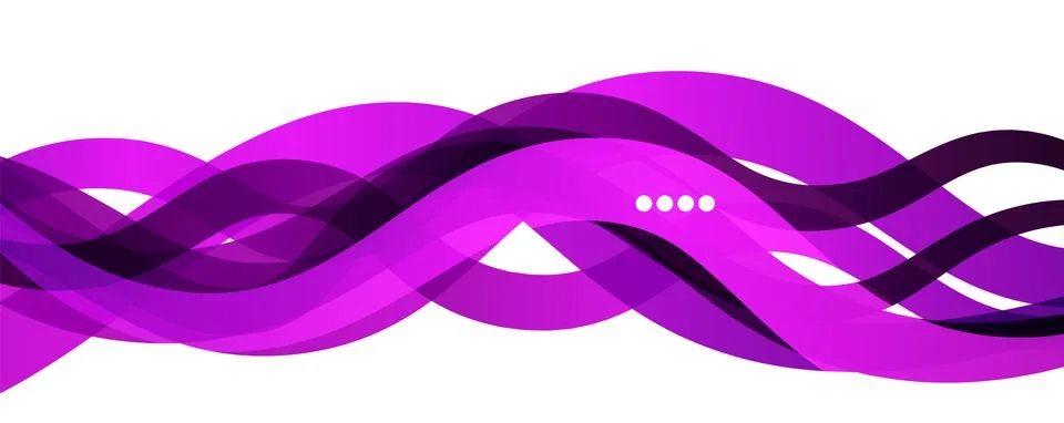 Abstract background - transparent overlapping wavy lines on white pattern Stock Illustration