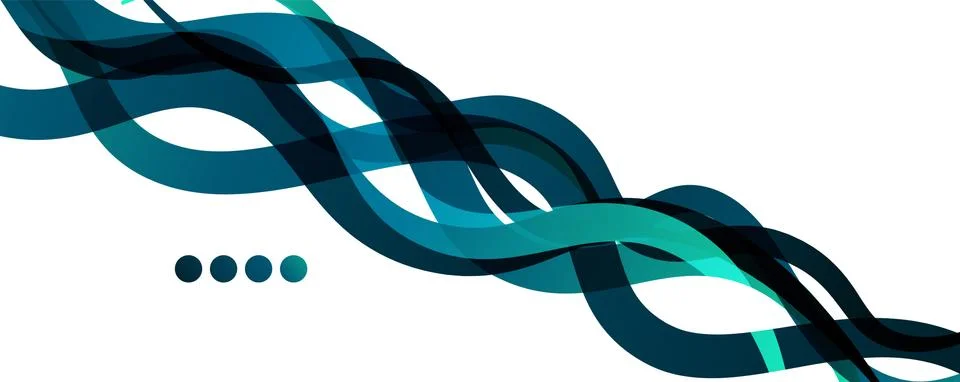 Abstract background - transparent overlapping wavy lines on white pattern 스톡 일러스트