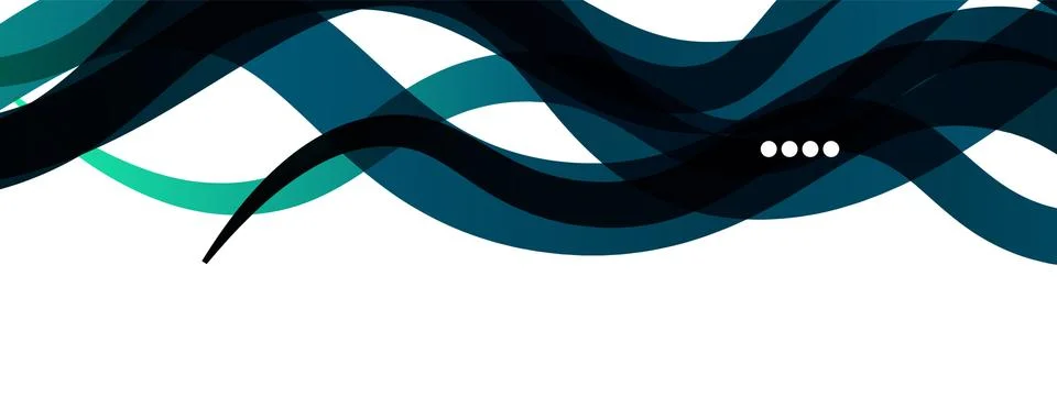 Abstract background - transparent overlapping wavy lines on white pattern Illustrazione stock