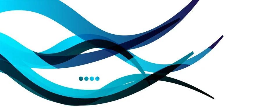 Abstract background - transparent overlapping wavy lines on white pattern 스톡 일러스트