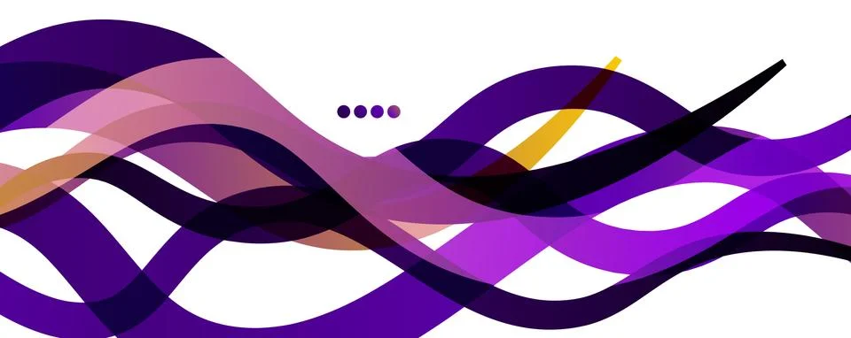 Abstract background - transparent overlapping wavy lines on white pattern Stock Illustration