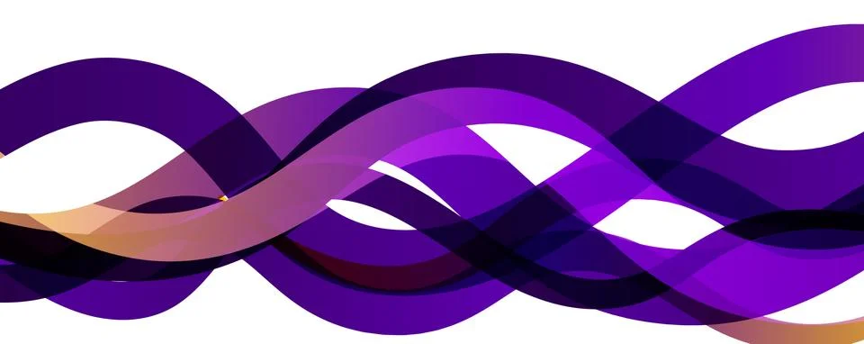 Abstract background - transparent overlapping wavy lines on white pattern Stock Illustration
