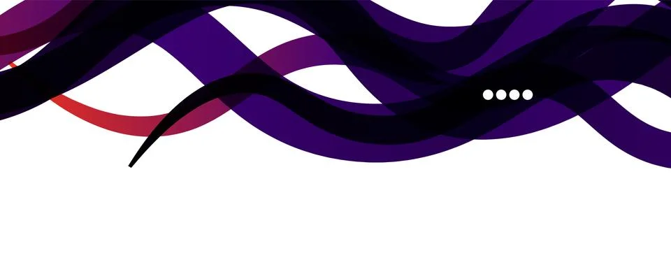 Abstract background - transparent overlapping wavy lines on white pattern Illustrazione stock