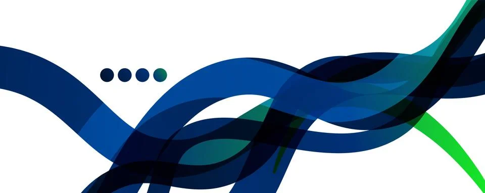 Abstract background - transparent overlapping wavy lines on white pattern 스톡 일러스트