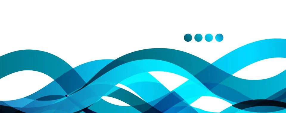 Abstract background - transparent overlapping wavy lines on white pattern Stock Illustration