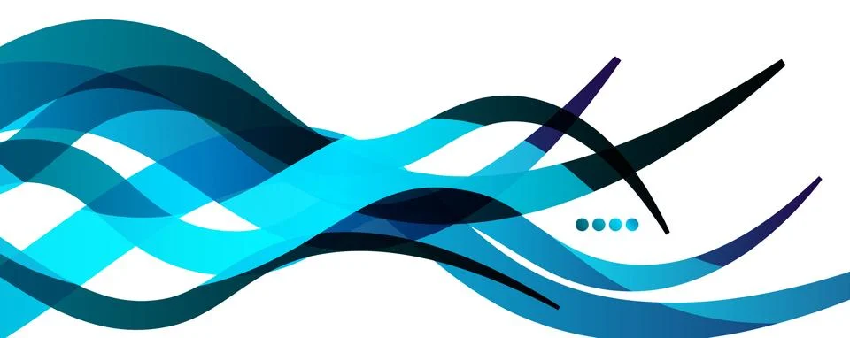 Abstract background - transparent overlapping wavy lines on white pattern 스톡 일러스트