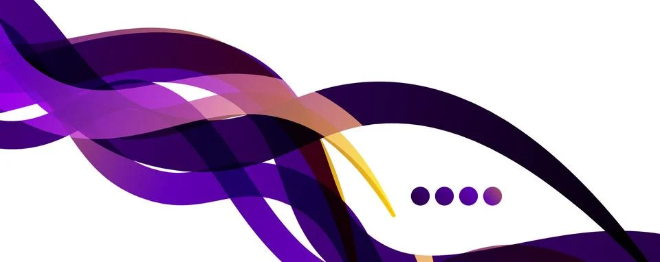 Abstract background - transparent overlapping wavy lines on white pattern Illustrazione stock
