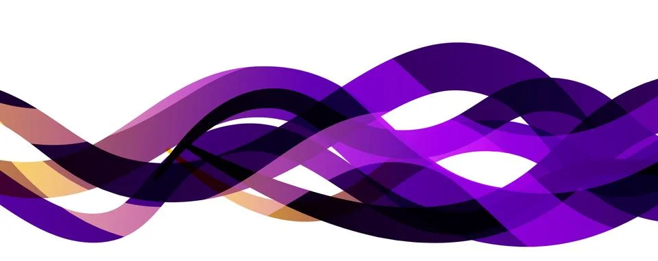 Abstract background - transparent overlapping wavy lines on white pattern Illustrazione stock