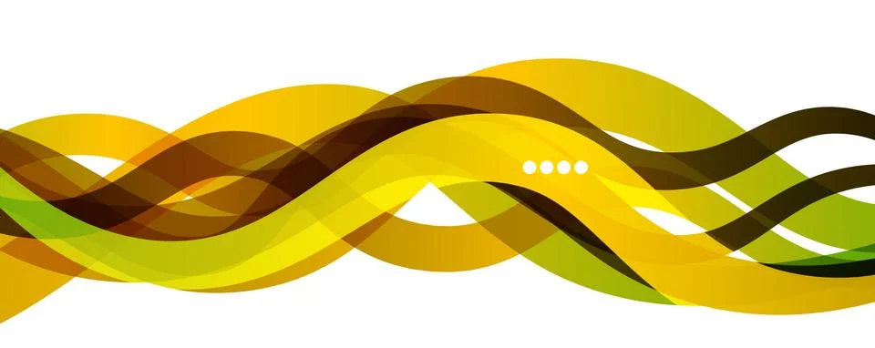 Abstract background - transparent overlapping wavy lines on white pattern Stock Illustration