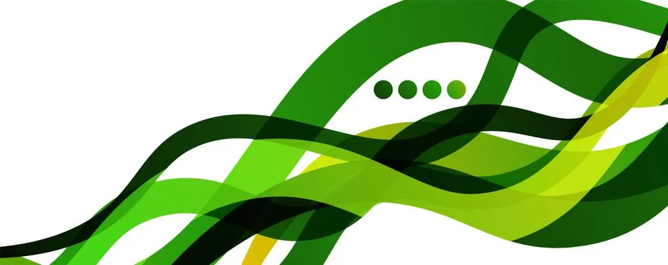 Abstract background - transparent overlapping wavy lines on white pattern Illustrazione stock