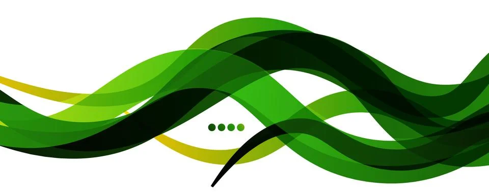 Abstract background - transparent overlapping wavy lines on white pattern Stock Illustration