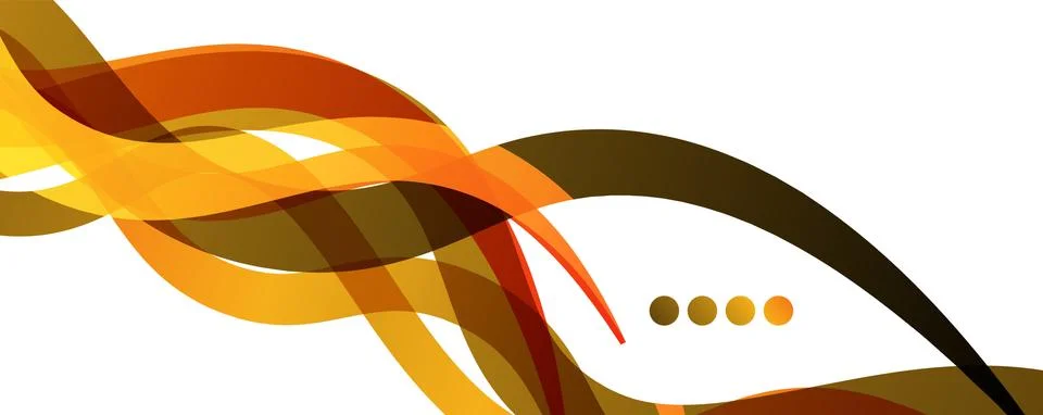 Abstract background - transparent overlapping wavy lines on white pattern Stock Illustration