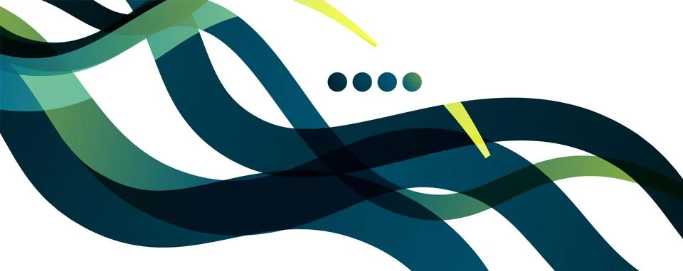 Abstract background - transparent overlapping wavy lines on white pattern Stockillustratie