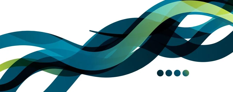 Abstract background - transparent overlapping wavy lines on white pattern 스톡 일러스트