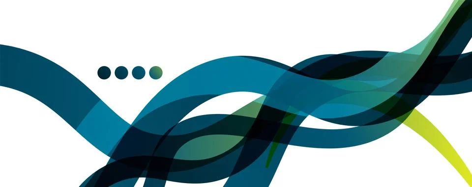 Abstract background - transparent overlapping wavy lines on white pattern Stock Illustration