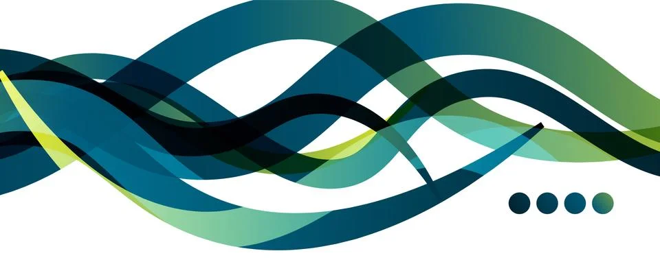 Abstract background - transparent overlapping wavy lines on white pattern 스톡 일러스트