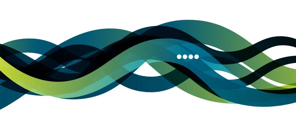 Abstract background - transparent overlapping wavy lines on white pattern 스톡 일러스트