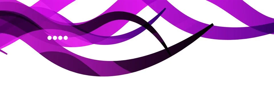 Abstract background - transparent overlapping wavy lines on white pattern Illustrazione stock