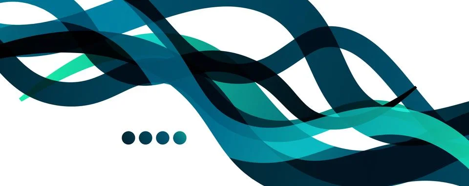 Abstract background - transparent overlapping wavy lines on white pattern 스톡 일러스트