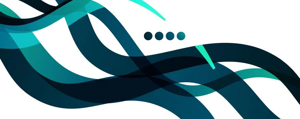 Abstract background - transparent overlapping wavy lines on white pattern イラスト素材
