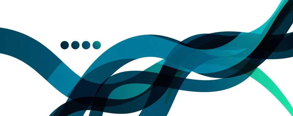 Abstract background - transparent overlapping wavy lines on white pattern 스톡 일러스트
